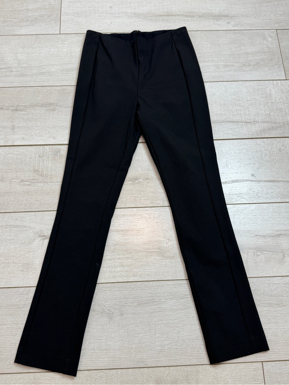 Rag & Bone Black Slim Leg Ankle Pants Size 2 Zip Hem Stretch Trouser